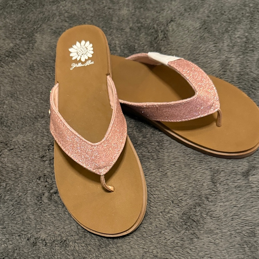 Yellow Box Glittery Pink Sandals